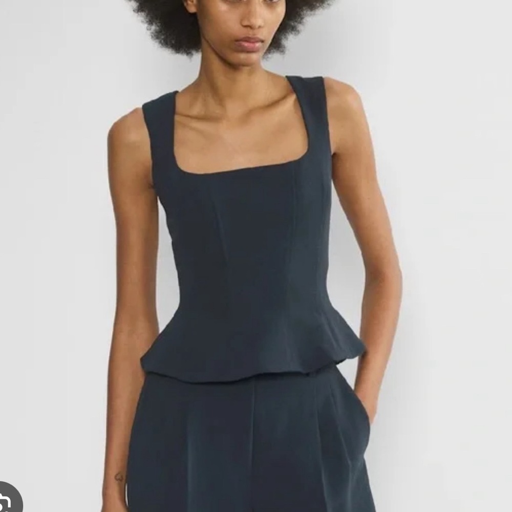 Aritzia Wilfred Classic Black Top - rhodora